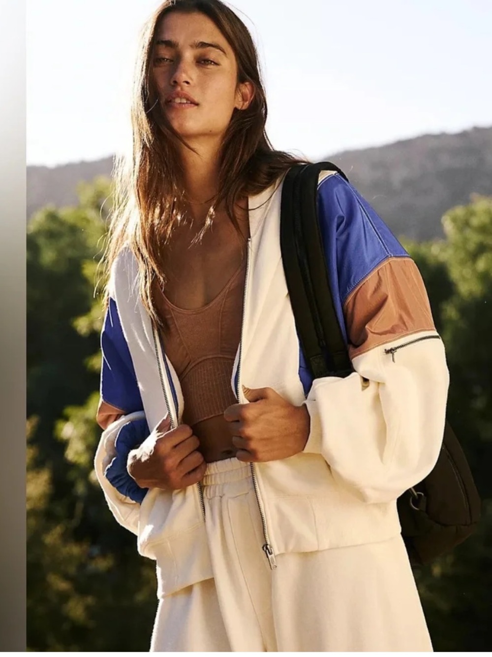 FP Movement by Free People Hot Track Varsity Jacket Size L